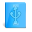 HDD USB Blue Icon 32x32 png